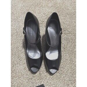 Prediction Black WW Karrye Peep Toe Ankle Strap Heels Women 10W New Cute Gothic